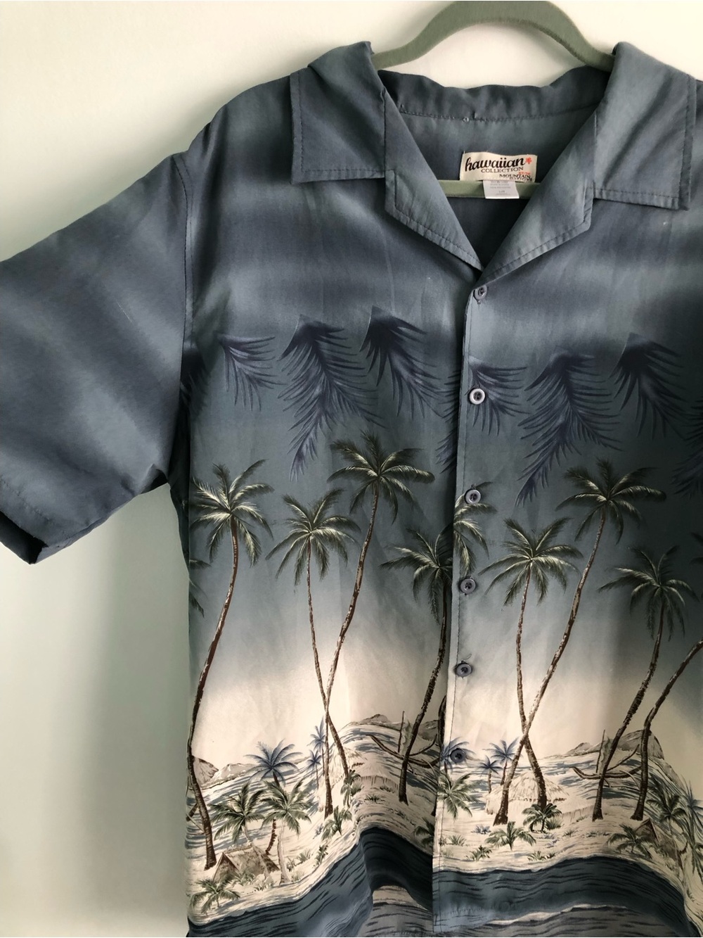 Vintage Y2K Hawaiian Collection Coastal Palm Short Sleeve Button-Down Shirt - Picture 7 of 8